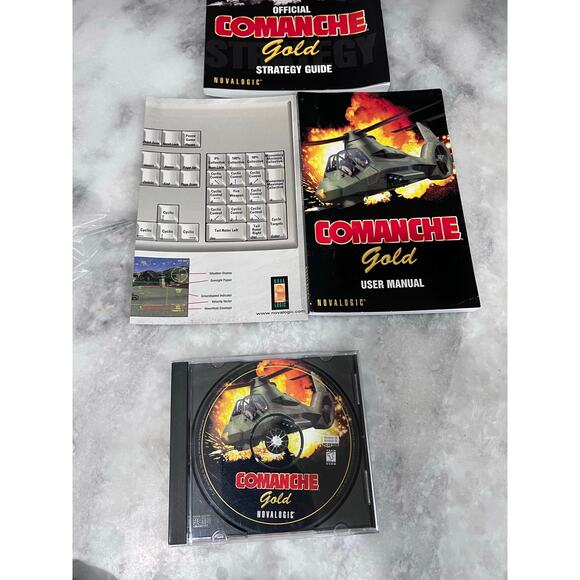 Comanche Gold PC CDROM NovaLogic 1998 Complete w/ Manual Strategy Guide Win95/98 - Picture 1 of 4